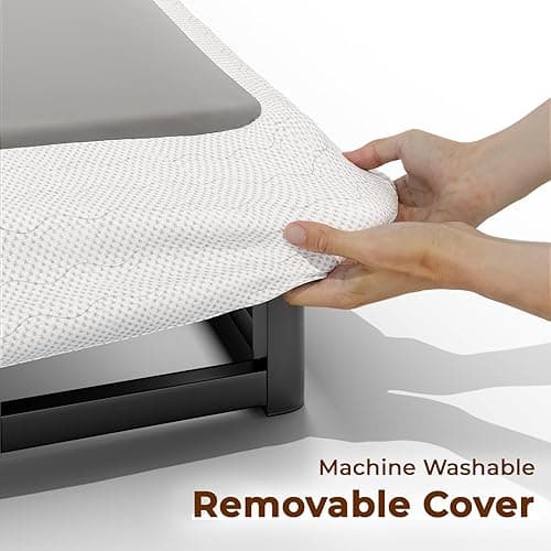 GRUSIGN Queen Box Spring 7 inch Bed Base Matel Mattress Foundation with Cotton Washable Cover Quiet Easy Assembly Sturdy Support for All Bed Types (Black, Queen) thumbnail 7