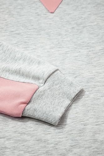 KevaMolly Womens Lounge Sets Light Color Block Raw Hem Pullover and Casual Shorts Set Two Piece Sets thumbnail 6