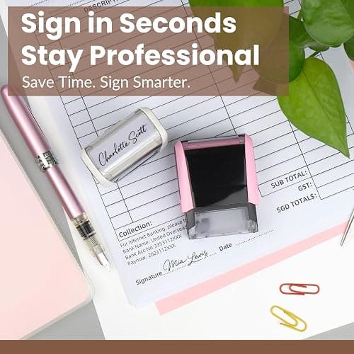 Personalized Signature Stamp for Signing Name – Custom Self Inking Signature Stamp – Custom Rubber Stamp for Documents, Checks, Forms, Office & Personal Use thumbnail 5