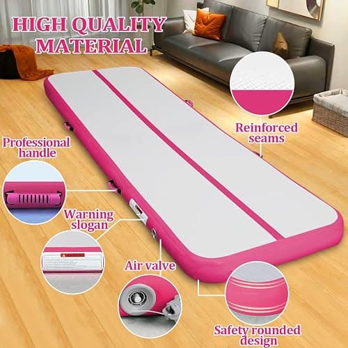 Air Mat Tumble Track, Gymnastics Mats Tumbling Track with Electric Air Pump for Home Use Cheerleading Training Kids Gym Yoga thumbnail 3