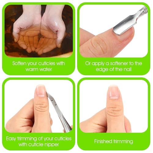 Kifmurase 8 Pack Cuticle Trimmer Stainless Steel Cuticle Nippers Pointed Blade Nail Cuticle Cutter Dead Skin Remover Pedicure Manicure Tools Double Spring for Fingernails Toenails (Silver) thumbnail 4