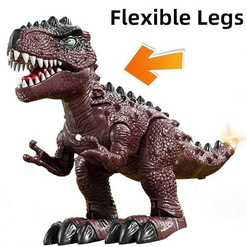 TEMI 3 Pack Electrical Walking Dinosaur Toys for Toddlers 3-4 3-5 Years with Sound and Light Up, Toddler Robot Dinosaur, Brachiosaurus, Stegosaurus Dinosaur Figures for Kids thumbnail 7