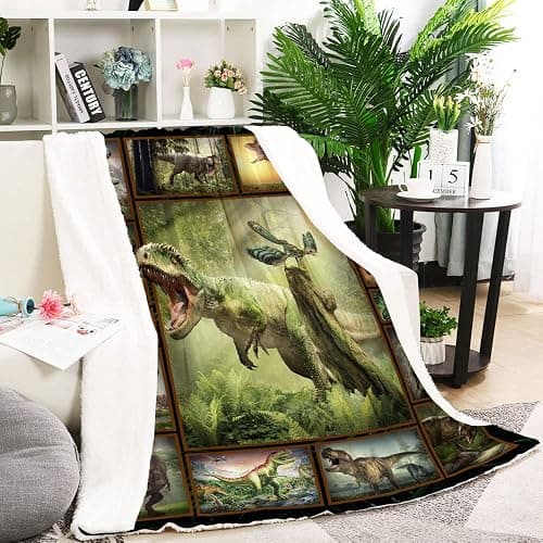 CYREKUD Dinosaur Throw Blanket - Dino Gifts for Boys, Girls & Adults - 50x60 Inches thumbnail 7