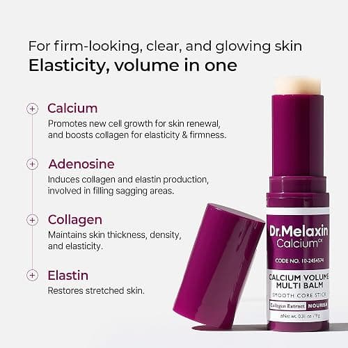 Dr.Melaxin Collagen Multi Balm Stick, Calcium & Adenosine Korean Wrinkle Stick for Eye, Neck & Face, Firming Collagen Stick, Under Eye Balm for Dark Circles & Depuffing, Korean Skin Care, 0.31 oz thumbnail 5