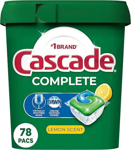 Cascade Complete Dishwasher Pods, Dishwasher Detergent, Lemon Scent ActionPacs, Cleaning Supplies, 78 Count - 78 Count (Pack of 1) - Lemon - Image 1
