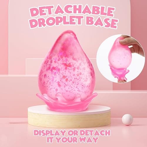 Aooess Fidget Toys Stress Cube for All Ages: Cube Squishies Anxiety Stress Relief, Ice Squishy Drop Malt Sugar Balls, Soft Sensory Calming Toys for Kids, Teens and Adults Party Favors, Pink thumbnail 5
