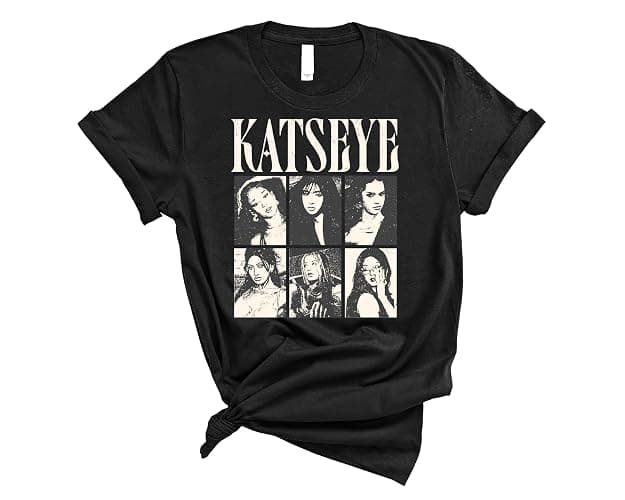 KATSEYE Vintage Style Photo Collage T Shirt Retro Pop Culture Casual Streetwear Tee - Image 1