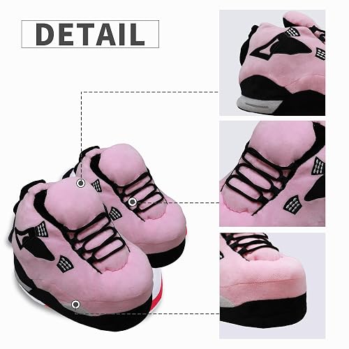 WSOARLQ Plush Sneaker Slippers, 17 Styles-Quiet Soles (No Waking Loved Ones), Anti-Slip Dry Indoor, Cozy for Cold Days, US 8-12 Unisex thumbnail 4