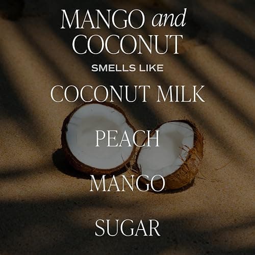 Sweet Water Decor Mango and Coconut Patterned Candle – Soy Candles with Pineapple, Mango, Orange, Peach – 40 Hour Burn – 9oz Clear Glass Jar – Ideal for Valentines Presents or Any Special Occasion thumbnail 2