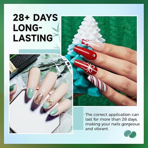 JODSONE Gel Nail Polish 20 Color Blue Red Matching Base Coat Glossy and Matte Top Coat 23 Bottles of 10ml Professional Nail Care Use thumbnail 4