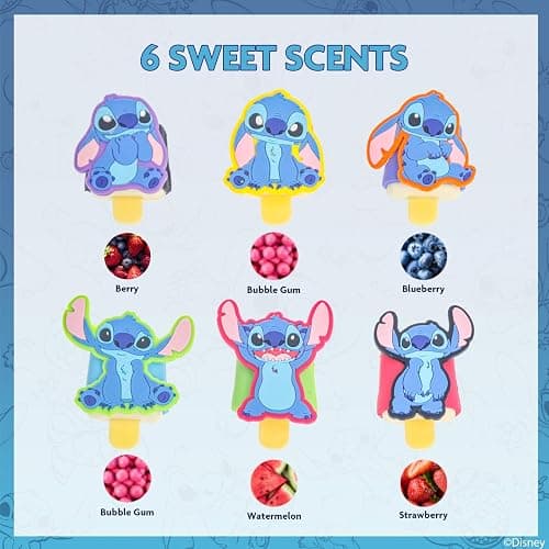 Disney Stitch 6 Pack Flip-Top Ice Pop Lip Gloss Set, Collectible Stitch Shaped Plant-Based Lip Gloss, Fruit Flavored Kids Makeup Kit for Girls Ages 3+, Perfect Party Favors & Birthday Gifts thumbnail 3