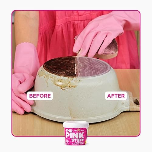Stardrops - The Pink Stuff Miracle Cleaning Paste & SQeeZY Scrubber Sponge Bundle – All-Purpose, Non-Scratch Cleaner for Kitchens, Bathrooms, Walls, Floors, Pots, Grout, and More thumbnail 7