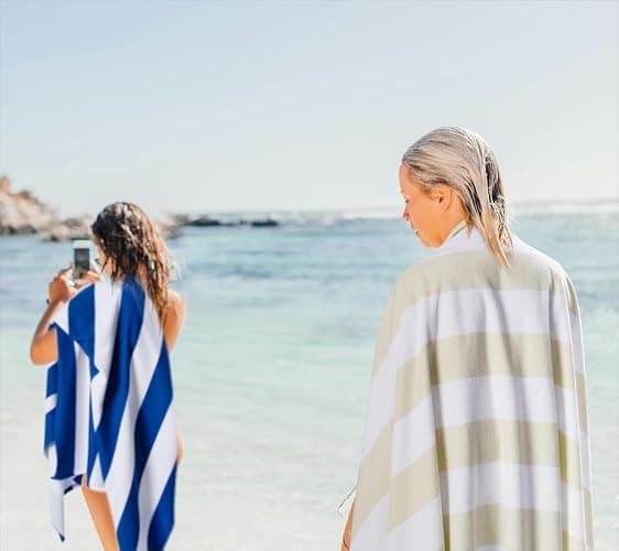 WILFA Extra Large Beach Towel - Oversized Mircofiber Beach Towel 40'' x 70'', XL Striped Lightweight Pool Towel, Big Cabana Swim Travel Towel for Adults Mens Women,Pink thumbnail 6