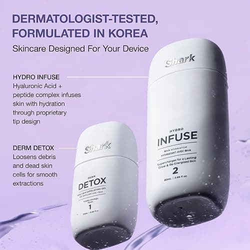 Shark FacialPro Glow at-Home Hydro-Powered Facial System with DePuffi Hot & Cold Therapy – Professional Spa Skincare Device for Pore Cleansing, Hydration, & Radiant Glow, Lilac, FH320PL thumbnail 10