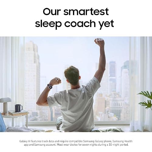Samsung Galaxy Watch 8 Classic (2025) 46mm Bluetooth Smartwatch, Cushion Design, Rotating Bezel, Quick Button, Sleep Coaching, Running Coach, Energy Score, White [US Version, 2 Yr Warranty] thumbnail 4