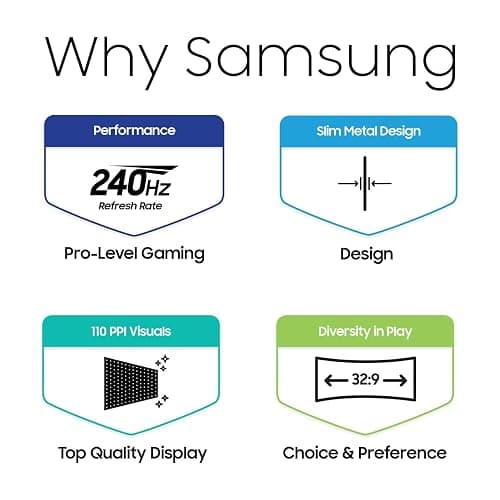Samsung 49" Odyssey (G93SC) Series QD-OLED Curved Gaming Monitor | 240Hz, 0.03ms, DQHD, G-Sync Compatible, FreeSync Premium Pro, Adjustable Stand (LS49CG932SNXZA) thumbnail 12