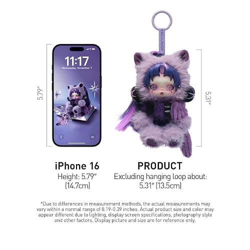 POP MART SKULLPANDA × My Little Pony Series Plush Doll Cute Keychain Blind Box Mystery Box Figures, Collectible Toys Bag Charms, Holiday Birthday Gifts for Girls and Boys, Single Box thumbnail 3
