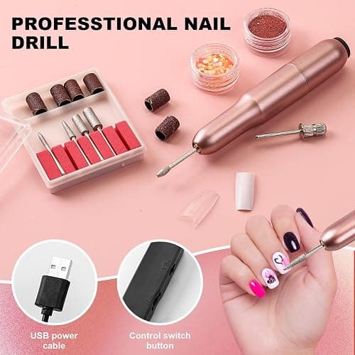 Professional Acrylic Nail Kit with UV Light, Gel Polish, Drill, Art Tips & Decoration - DIY Nail Art Tool & Supplies thumbnail 3