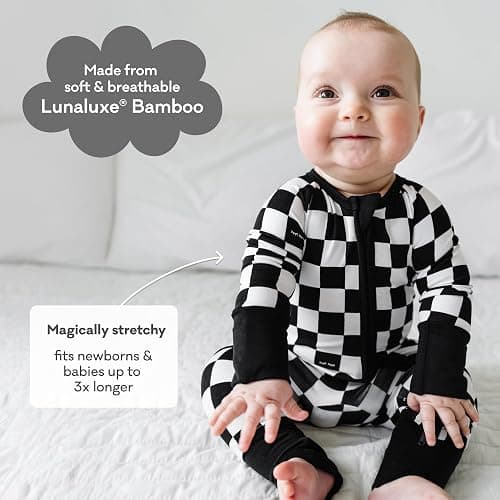 Little Sleepies Pajamas for Baby Boys & Girls, Viscose from Bamboo Baby Pajamas, Sleepers, 2-Way Zipper PJs thumbnail 5