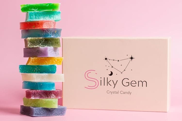 Silky Gem® The Gemmies Crystal Candy Sample Box: 10-Piece Mixed Flavor Assortment – Handcrafted Edible Jewelry & ASMR Sweets – Vegan, Gluten-Free thumbnail 2