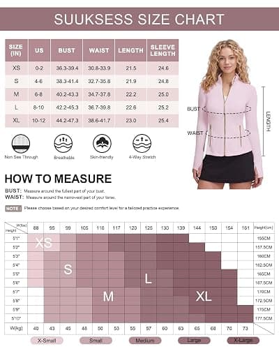 SUUKSESS Women Golden Zipper Lightweight Jackets with Thumb Holes & Pockets | Hip Length, Full Zip Up, BBL Slim Fit, Athletic Yoga Tops, Side Pockets, Thumb Holes, Long Sleeve Gym Tops thumbnail 6