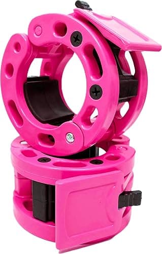 Clout Fitness Olympic Barbell Clamps Collars Quick Release Pair of Locking Weight Clips Fit 2 Inch Barbell for Weightlifting - Image 1