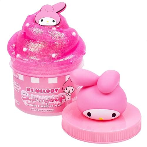 My Melody SLIMYGLOOP Jar, 8 oz Bubblegum Scented Pink Slime, Includes Beads & My Melody Charm, Sanrio Stuff, Hello Kitty Slime, Slime Kit, Hello Kitty Merch, Sanrio Slimes - Image 1