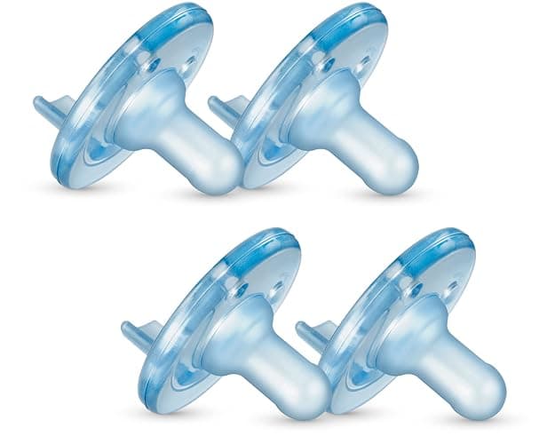 Philips AVENT Soothie Pacifier, Blue, 0-3 Months, 4 Pack, SCF190/43 - Image 1