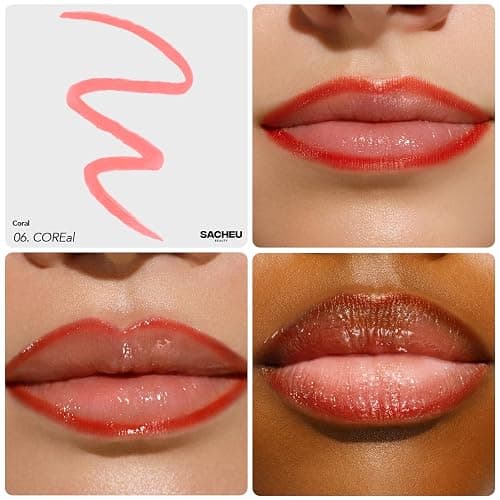 Sacheu Lip Liner Stay-N - Peel Off Lip Stain. Long Lasting Matte Lip Tattoo, Transfer Proof Lipstain Infused with Hyaluronic Acid & Vitamin E, for All Skin Types. Vegan and Cruelty-Free, COREal - 0.12 Fl Oz (Pack of 1) - COREal thumbnail 2