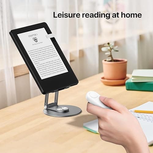 Sycelu RF Remote Control Page Turner for Kindle Paperwhite Accessories Ipad Reading Kobo Surface Comics/Novels iPhone Tablets Android Taking Photos Camera Video Recording Remote (K1-White) thumbnail 4