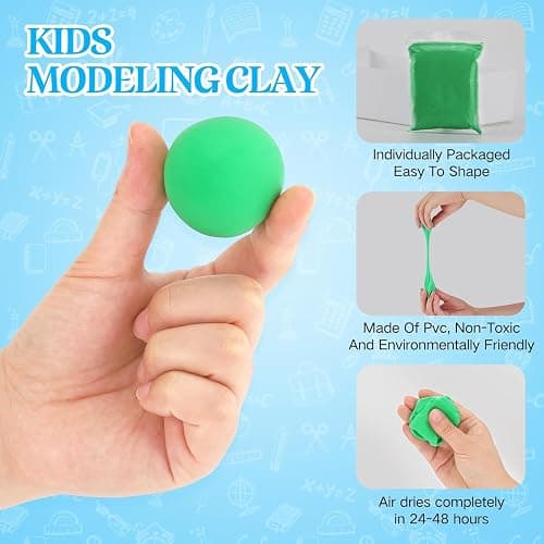 Wolwefa Air Dry Clay, 36 Packs White Air Dry Foam Clay, 19oz Soft Modeling Clay Super Light Weight Air Dry Clay Perfect for Arts Crafts thumbnail 3