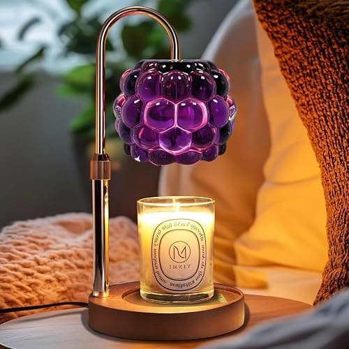 Candle Warmer Lamp with Timer Adjustable - Height Candle Warmer, Dimmer, Vintage Glass Wax Melting Lamps for Home Decor, for Candles in Jars with 2 Bulbs - Image 1