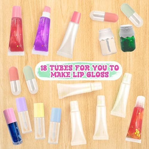 Lip Gloss Making Kit, 70PCS Diy Lip Gloss Kit, Beginner Lip Gloss Set, Make Your Own Lip Gloss Kit, Glitter Lip Gloss, Lip Gloss Kit for Girls, Lipgloss Sets for Girls Gifts thumbnail 5