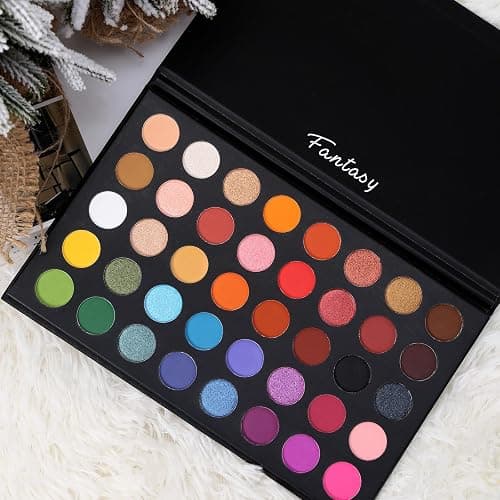 Highly Pigmented Eye Makeup Palette, Matte Shimmer Metallic Eyeshadow Pallet Long Lasting Blendable Natural Colors Make Up Eye Shadows Cosmetics Gift Kit thumbnail 2