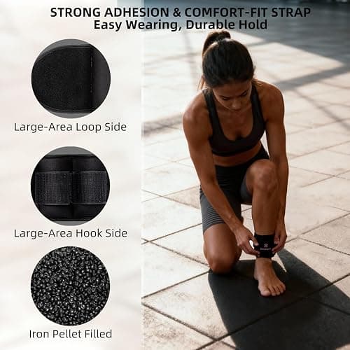Ankle & Wrist Weights for Women & Men – Weighted Wristbands & Foot Weights | Comfortable Fixed Weight Set (2/3/4/6/10 lbs Pair), Soft Breathable Fabric, Ideal for Walking, Workout thumbnail 2