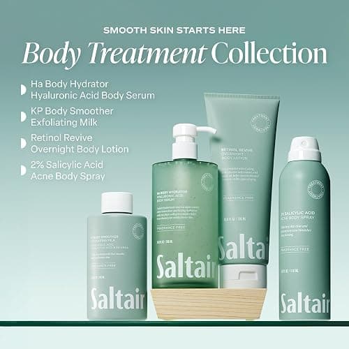 Saltair Hyaluronic Acid Body Serum – Hydrating Body Lotion for Smoother Looking Skin – Sheer Gel Moisturizer with Sodium Hyaluronate & Red Algae – Fragrance-Free HA Hydrator – 13oz Pump Bottle thumbnail 8