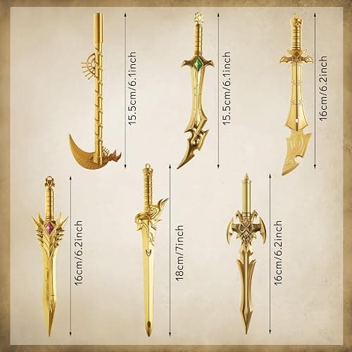 Yexiya 24 Pack Ancient Sword Pens Set Gel Ink Novelty Fun Cool Sword Plastic Gel Ink Cool Pens for Christmas Birthday Party Presents and Writing Random Style thumbnail 2