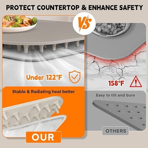 Homelove Food Warming Mat Waterproof - Electric Warming Tray with 6-Level Temperature and Hours Setting, Full Surface Graphene Heating, Dishwasher-Friendly Food Warmer Mat for Parties, Kitchen (Khaki) thumbnail 6