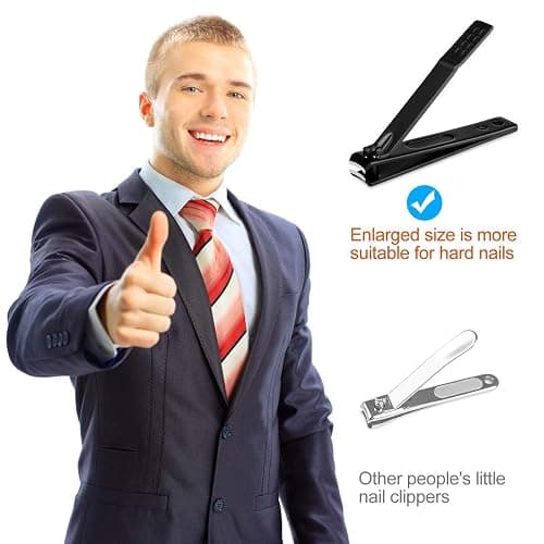 Manicure set Men Personal Care Tools Accessories Finger and Toe Nail Clippers Kit Professional Manicure Pedicure Kit With Travel Case Nail Grooming Kit Present for Men Women Stocking Stuffers thumbnail 6