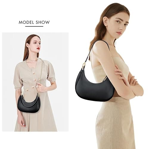 KKXIU Shoulder Bag for Women Small Purse Cute Clutch Hobo Handbag Trendy Crescent Bag thumbnail 2