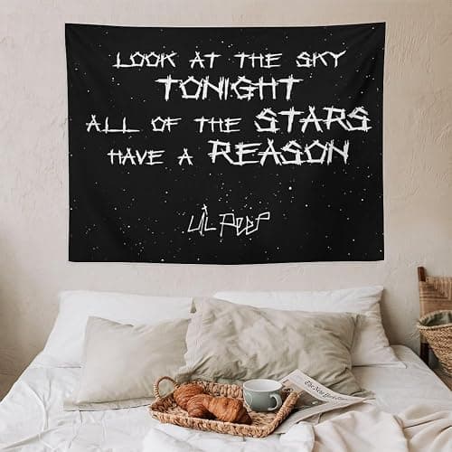Lil Peep Tapestries Love Rapper Tapestry 3x5 ft Wall Hanging Room Art Home Decoration Gift Bedroom Decor Living Room Door Curtain Balcony thumbnail 5