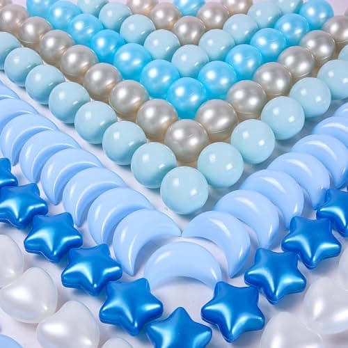 TRENDPLAY Star Ball Pit Balls Set: Vibrant Mix of Shapes - 50 100 200 500 Mix Stars Moon Shapes for Kids, Perfect for Parties, Playtime thumbnail 8