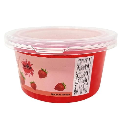 Fusion Select Strawberry Popping Boba Pearls Bursting Boba For Fruit Tea Dessert Toppings 450 Grams - Strawberry thumbnail 2