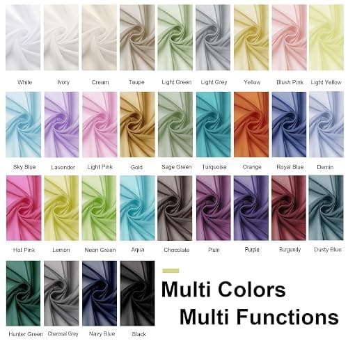 OWENIE Sheer Curtains 84 inches Long 2 Panels Set for Living Room/Bedroom, Rod Pocket Voile Sheer Panel Drapes, White, 2pcs, Each 42" W x 84" L thumbnail 9