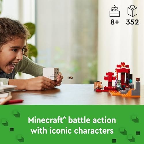LEGO Minecraft The Nether Portal Ambush Adventure Set, Building Toy for Kids with Minecraft Action Figures and Battle Scenes, Minecraft Toy for Boys, Girls and Gamers Ages 8 and Up, 21255 thumbnail 2