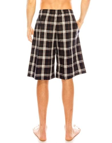 TINFL Men’s Cotton Lounge Pajama Pants – 100% Woven Soft Plaid Sleepwear with Pockets, 1/2/3 Pack Long Short Lengths thumbnail 3