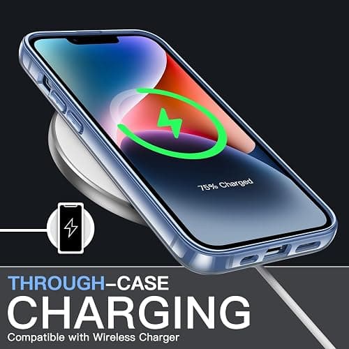 JETech Case for iPhone 14 6.1-Inch, Non-Yellowing Shockproof Phone Bumper Cover, Anti-Scratch Clear Back (Sierra Blue) thumbnail 4