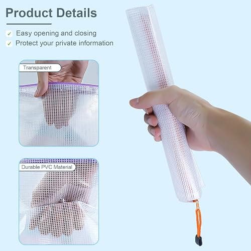 VVCOIIROEI 32pcs Mesh Zipper Pouch Bags, 8 Sizes, 8 Colors Zipper Pouches for Organizing, Board Game Storage, Travel, School Office thumbnail 3