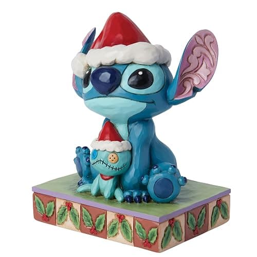 Enesco Disney Traditions Collection by Jim Shore Lilo and Stitch Santa with Scrump Figurine- Stone Resin Hand Painted Crafted Collectible Stitch Christmas Disney Figurines Home Decor Statue, 5.5 Inch thumbnail 5