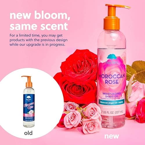 Tree Hut Moroccan Rose Moisturizing Shave Oil, Hydrating Gel-to-Oil Formula for a Smooth Shave, For All Skin Types, 7.7 fl oz thumbnail 4